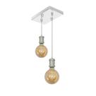 Pendente Retangular Duplo Tubo Gourmet Nordic Escovado Pendente Retangular Duplo Tubo Gourmet Nordic Escovado