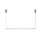Pendente Retangular Led 12w 2700k 120cm Tenues Dourado Fosco Mais Luz