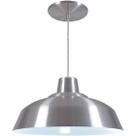 Pendente Retrô 34cm Luminária Lustre Alumínio E27 Escovado Pendente Retrô 34cm Luminária Lustre Alumínio E27 Escovado