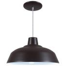 Pendente Retrô 34cm Luminária Lustre Alumínio Marrom Tabaco Textura - Rei Da Iluminação