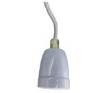 Pendente Retrô Porcelana Cinza E Cabo Cinza Premie