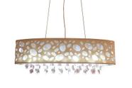 Pendente Rotterdam Retangular Cristal Asfour 4 luzes