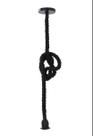 Pendente Rustico Corda 180cm 1xE27 - Preto Simples - 2034 - IP20