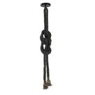 Pendente Rustico Corda 180cm 2xE27 - Preto Duplo - D1373 - IP20