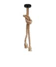 Pendente Rustico Corda 180cm 2xE27 REF 2057 - DUPLO