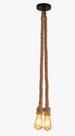 Pendente rustico corda dupla 1m