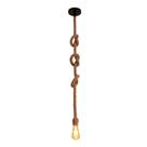Pendente Rústico Corda Náutica E-27 Ip20 Vintage Sisal 2m - Nitrolux