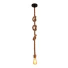 Pendente Rústico Corda Náutica E-27 Ip20 Vintage Sisal 2m