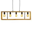 Pendente Rústico Retangular 90cm 5E27 LA0056 Delis