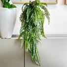 Pendente Samambaia 80cm Artificial Toque Real Folhagem Realista Decorativa