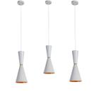 Pendente Set Cônico Ø18X41,5CM Metal Branco e Dourado - Bella