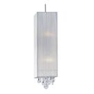 Pendente Silk Quadrado Fio de Seda com Cristais 18X50cm - Bella Iluminação - HU2189W