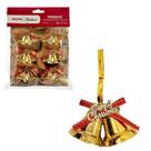 Pendente Sinos Duplos Enfeite Arvore Natal 2,3cm 24 Unidades Pendente Sinos Duplos Enfeite Arvore Natal 2,3cm 24 Unidades
