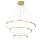 Pendente skylight sky-3037do júpter dourado ø80xø60xø40cm 3m d/ cabo 3000k 86w