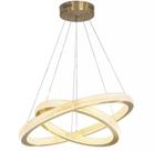 Pendente skylight sky-3056 saturno ø45+65cm 3m de cabo dourado 5.520 lumens 3000k