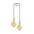 Pendente Soquete Duplo Alumínio Escovado P/ Lâmpada E27 St1696 Pendente Soquete Duplo Alumínio Escovado P/ Lâmpada E27 St1696