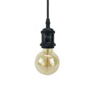 Pendente Soquete Preto 1E27 Vintage Cordão - DELIS