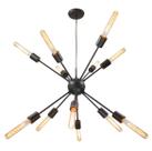 Pendente Sputnik Atom Preto + 12 Lampadas Filamento de carbono 110V T30 St598 Pendente Sputnik Atom Preto + 12 Lampadas Filamento de carbono 110V T30 St598
