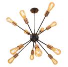Pendente Sputnik Atom Preto com Cobre + 12 Lampadas Filamento de carbono 220V st64 St598 Pendente Sputnik Atom Preto com Cobre + 12 Lampadas Filamento de carbono 220V st64 St598