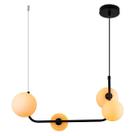 Pendente Stato Preto Globos Vidro Branco + LED G9 3000k 220V ST1934 Pendente Stato Preto Globos Vidro Branco + LED G9 3000k 220V ST1934