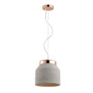Pendente stove e27 cimento/cobre avant 489700002