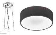 Pendente Sushi/donuts redondo preto fosco 4 bocais E27 - Taschibra