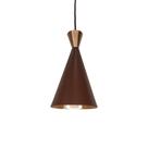 Pendente Taj Mahal Marrom/Cobre Cabo Em Tecido 15,5X29CM 3063T