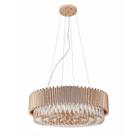 Pendente Tatty Dourado Com Cristal Transparente 50Cm 8 Lâmpadas E14 Eletrorastro