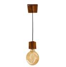 Pendente Teto Madeira Teca Maciça Soquete e27 Decoração