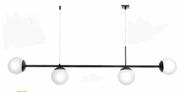 Pendente Torrent kit com 4x G9 3W 2700K globo de vidro