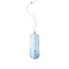 Pendente Trio Aluminio+Vidro Triangular Fosco E-27 1 Lamp. Max 60w Azul