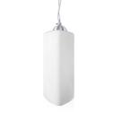 Pendente Trio Aluminio+Vidro Triangular Fosco E-27 1 Lamp. Max 60w Branco