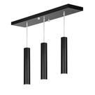 Pendente Triplo Tubo Cilindro Preto 40Cm + Led 6k Pendente Triplo Tubo Cilindro Preto 40Cm + Led 6k