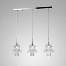 Pendente Triplo Vidro Transparente com Cristais 3G9 PE-012/3.80 Mais Luz