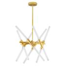Pendente Tube Hastes Dourado + 12x G9 Branco Frio OR1190 Orluce ST2685 Pendente Tube Hastes Dourado + 12x G9 Branco Frio OR1190 Orluce ST2685