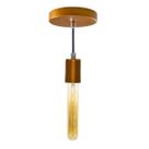 Pendente Tubo Cilindro Alumínio 6cm Cobre + Filamento Carbono T30 220V St458