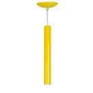 Pendente Tubo Cilindro Alumínio Amarelo 40Cm + Led 6k
