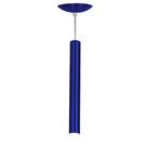 Pendente Tubo Cilindro Alumínio Azul Metalico 40Cm + Led 3k