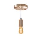 Pendente Tubo Cilindro Alumínio Cobre Escovado + Filamento Carbono ST64 220V St458