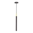 Pendente Tubo Cilindro Marrom em Alumínio P/ LED MR11 ST642