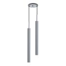 Pendente Tubo Duplo Alumínio Cinza P/ LED MR11 GU10 ST1697