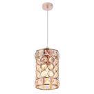 Pendente Tupiara Metal Rose C/cristais 1lamp E14 Qk 602