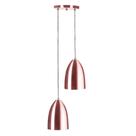 Pendente Vegas Aluminio Duplo Gold Rose sala quarto cozinha