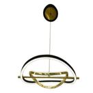 Pendente venus 34w 3000k - preto e dourado