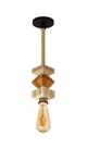 Pendente Vertical Madeira Corda JASPE C/ Lampada 4W Ambar Pendente Vertical Madeira Corda JASPE C/ Lampada 4W Ambar