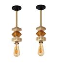 Pendente Vertical Madeira Corda JASPE C/ Lampada 4W Ambar Pendente Vertical Madeira Corda JASPE C/ Lampada 4W Ambar