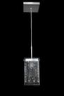 Pendente Vidro Cubo 1 Lamp. Halopim Escovado Pendente Vidro Cubo 1 Lamp. Halopim Escovado