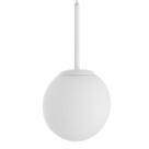 Pendente Vidro Metal Branco Ball