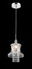 Pendente Vidro Transparente com Cristais 14,5cm PE-012/1.19 Mais Luz