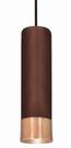 Pendente Viena Premium Marrom/Cobre 30X8cm - Nobre